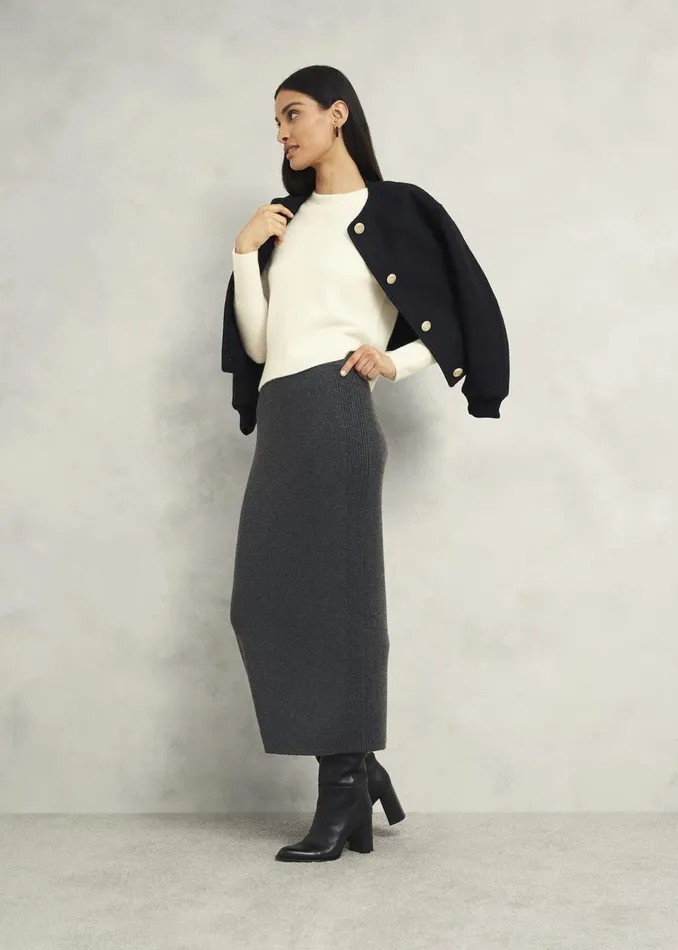 Women Jumpers and Cardigans Hobbs Hoghton Brushed Cashmere Jumper Warm Ivory