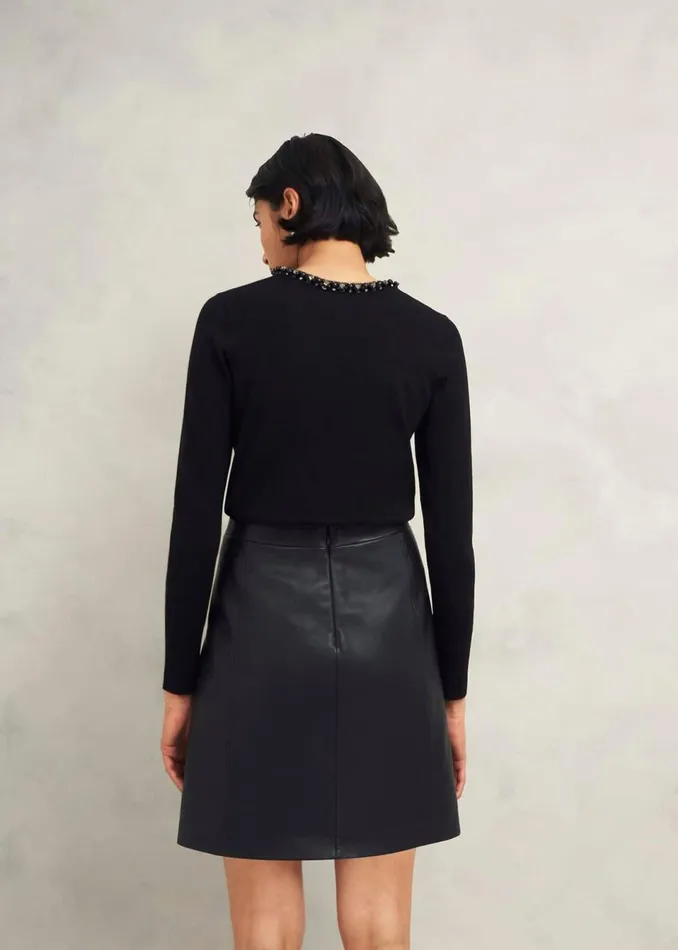 Women Jumpers and Cardigans Hobbs Oakley Beaded Jumper Black