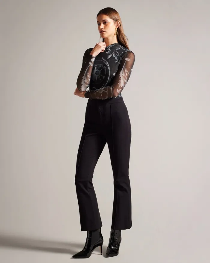 Women KAESA 8211 High Neck Abstract Floral Mesh Top Black Ted Baker Tops and Blouses Women KAESA 8211 High Neck Abstract Floral Mesh Top Black Ted Baker Tops and Blouses