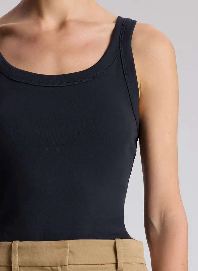 Women Kai Cotton Rib Tank Black ALC Tops