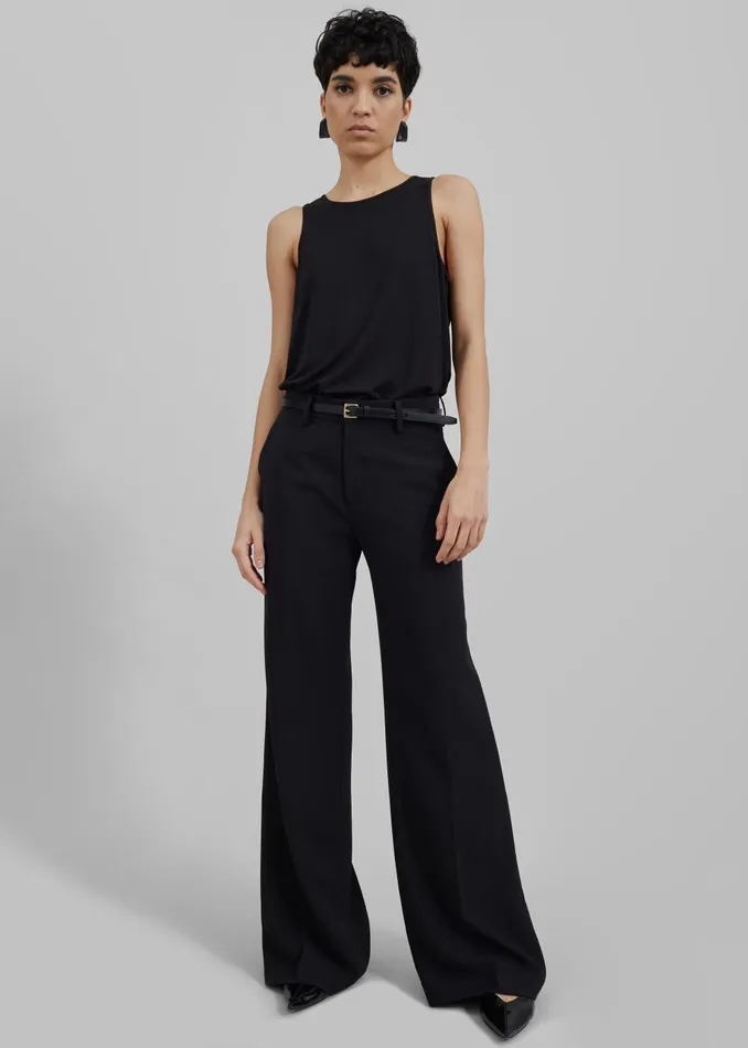 Women Katie Flared Pants 8211 Black The Frankie Shop Bottoms