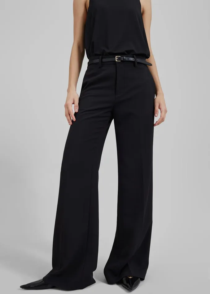 Women Katie Flared Pants 8211 Black The Frankie Shop Bottoms