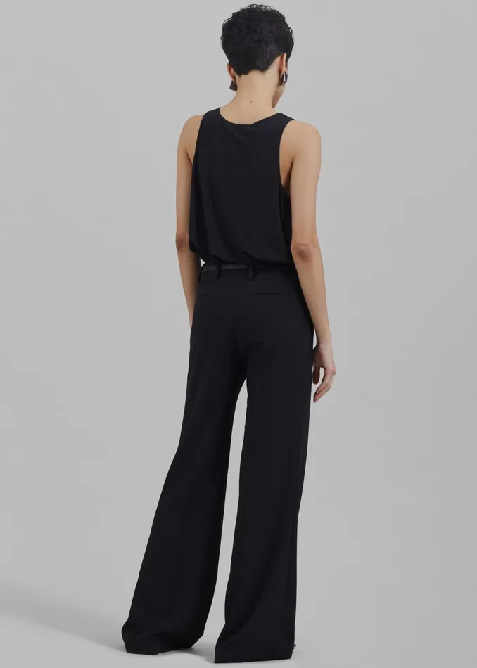 Women Katie Flared Pants 8211 Black The Frankie Shop Bottoms