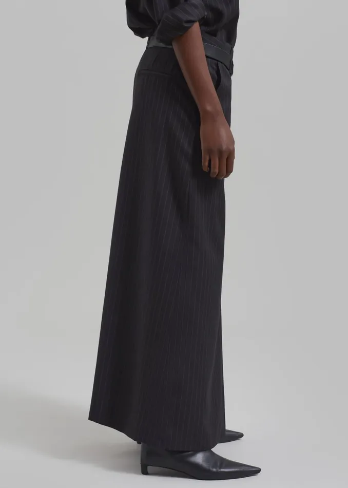 Women Kerry Maxi Skirt 8211 Black Pinstripe The Frankie Shop Bottoms