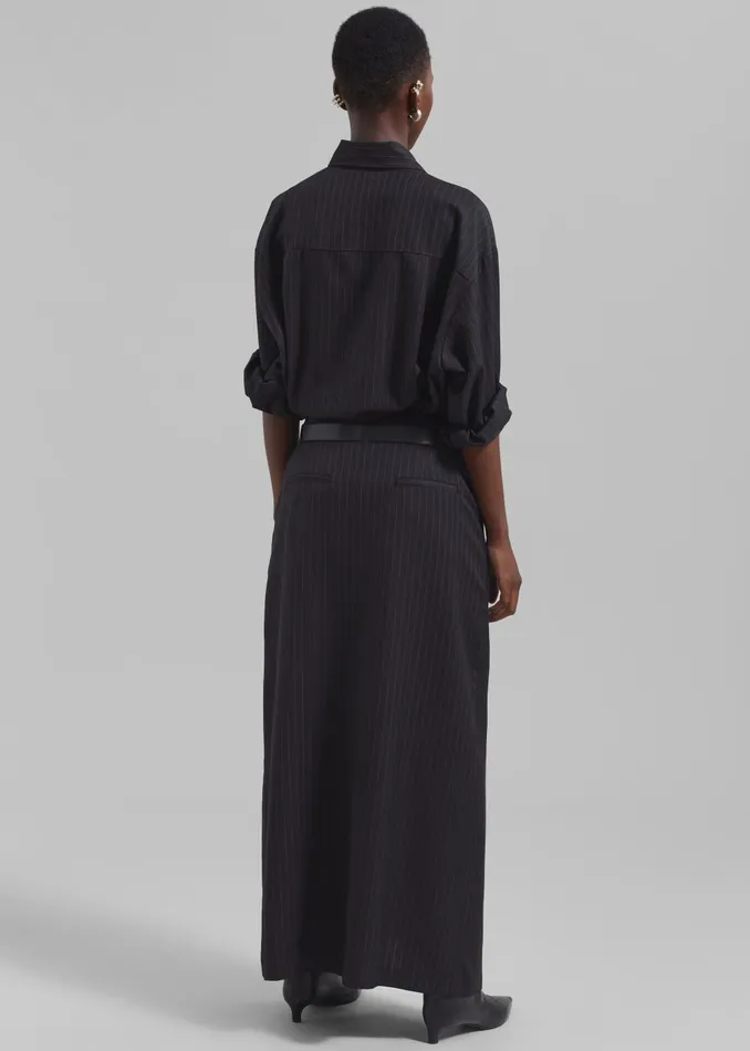 Women Kerry Maxi Skirt 8211 Black Pinstripe The Frankie Shop Bottoms