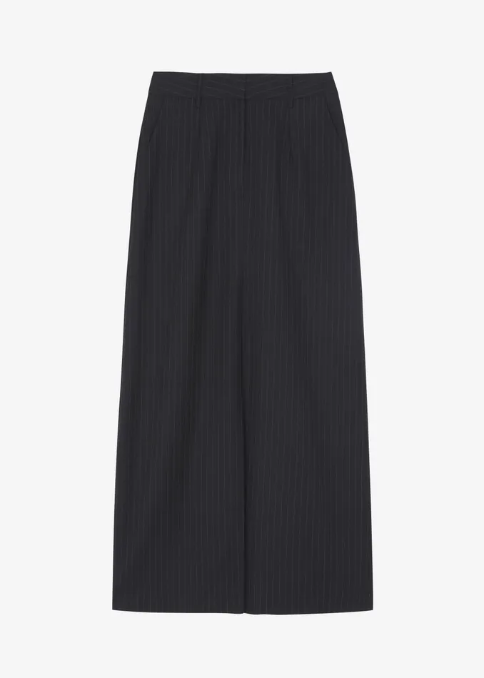 Women Kerry Maxi Skirt 8211 Black Pinstripe The Frankie Shop Bottoms