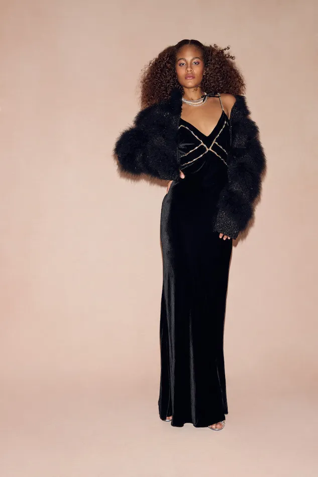 WomenKids Jackets and Coats LoveShackFancy Curran Sequin Feathered Jacket Black WomenKids Jackets and Coats LoveShackFancy Curran Sequin Feathered Jacket Black