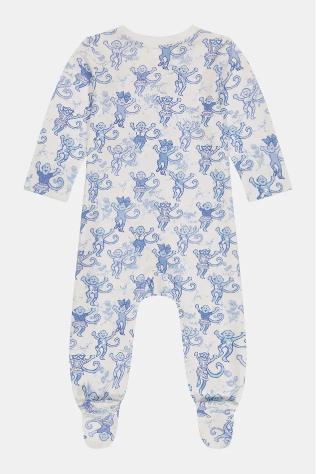 WomenKids Sleepwear LoveShackFancy Roller Rabbit Pastiche De Monkey Baby Zipper Footie Blue WomenKids Sleepwear LoveShackFancy Roller Rabbit Pastiche De Monkey Baby Zipper Footie Blue