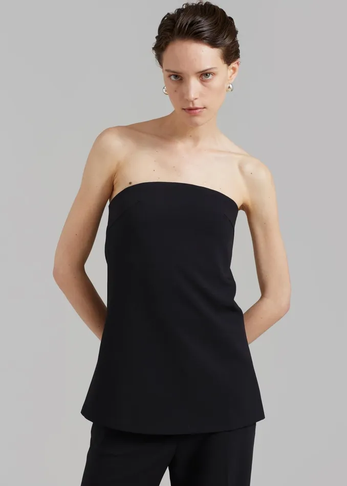 Women Kit Strapless Top 8211 Black The Frankie Shop Tops