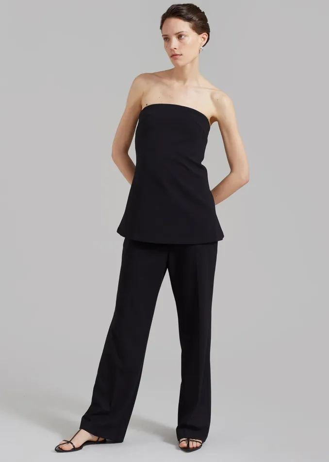Women Kit Strapless Top 8211 Black The Frankie Shop Tops