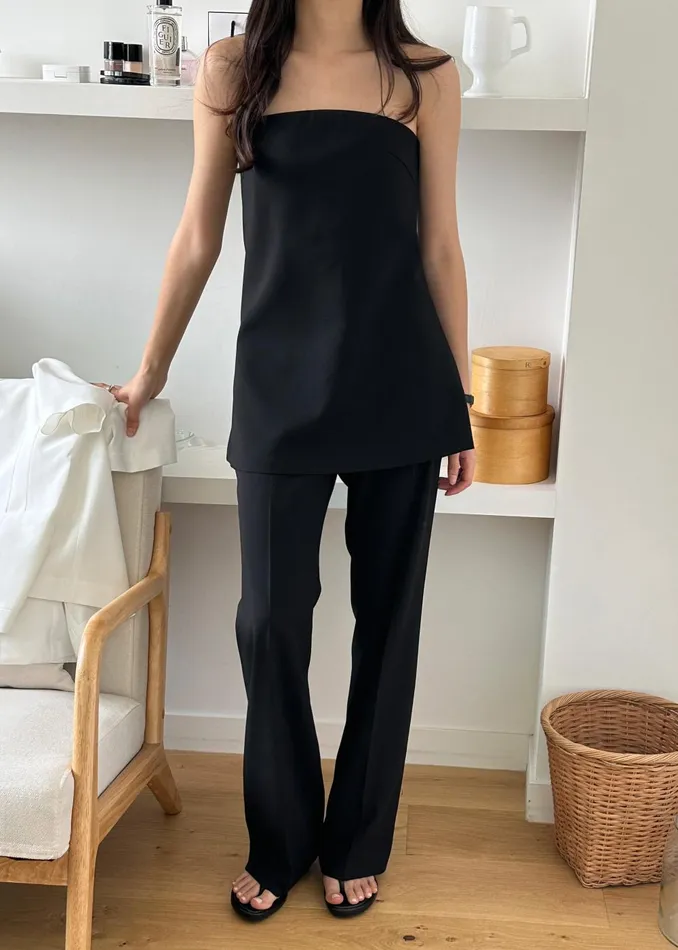 Women Kit Strapless Top 8211 Black The Frankie Shop Tops