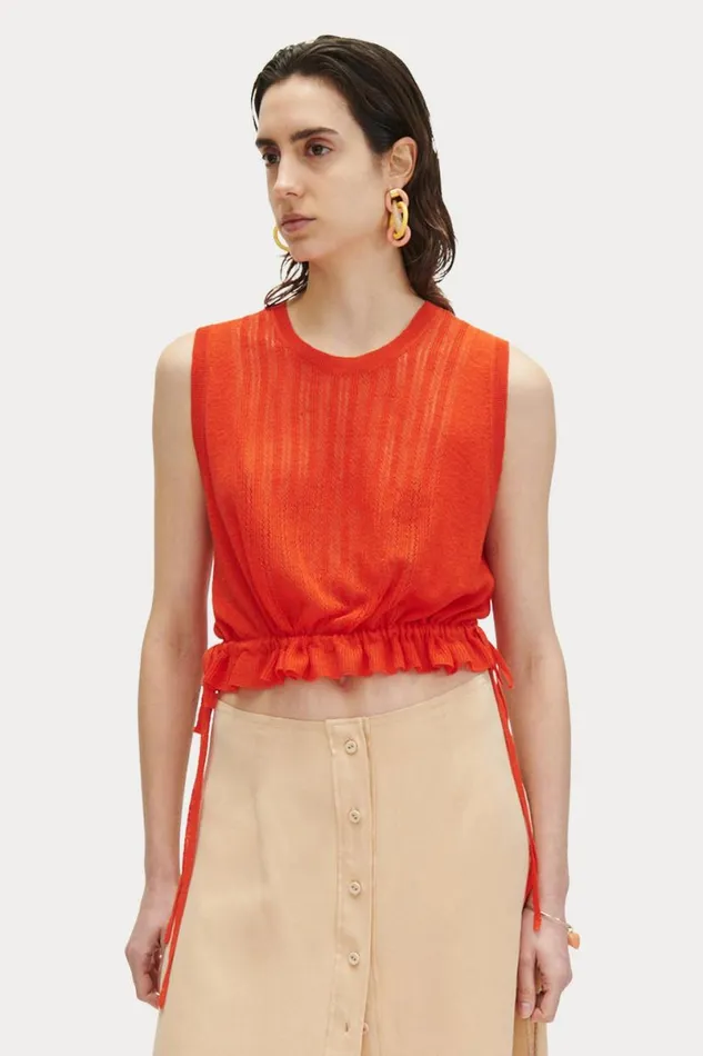 Women Knits Rachel Comey New Aires Top Coral