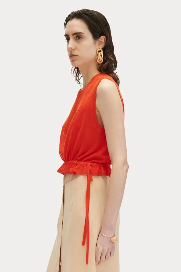 Women Knits Rachel Comey New Aires Top Coral Women Knits Rachel Comey New Aires Top Coral