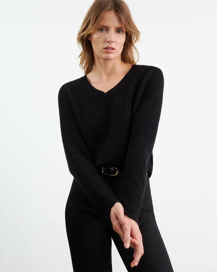 Women KORINA CASHMERE SWEATER Espresso Knits and Sweaters Nili Lotan