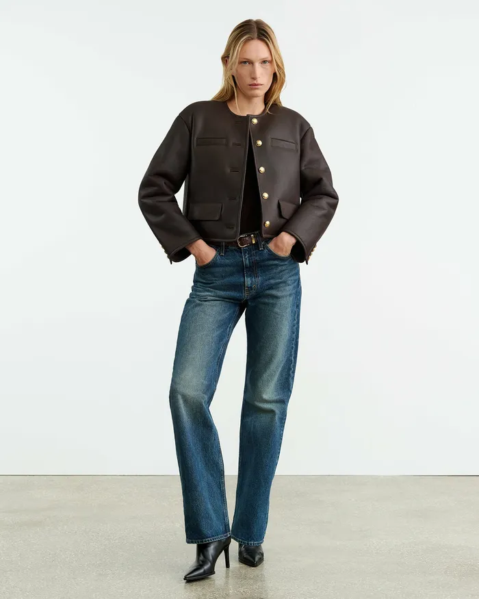 Women KORINA CASHMERE SWEATER Espresso Knits and Sweaters Nili Lotan