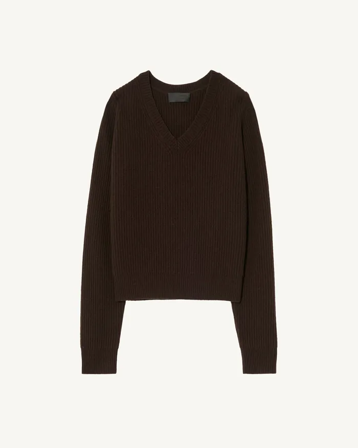 Women KORINA CASHMERE SWEATER Espresso Knits and Sweaters Nili Lotan