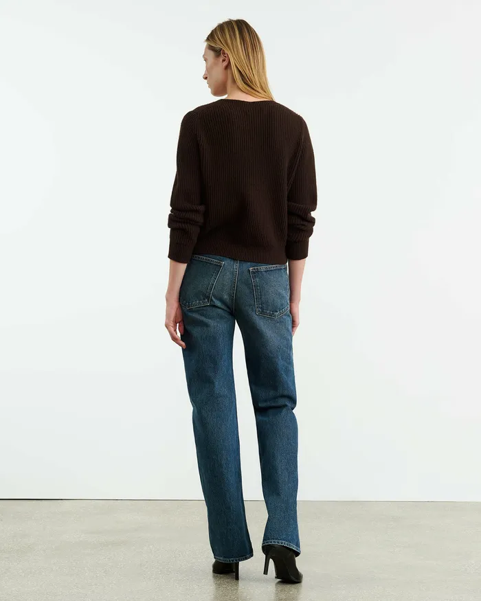 Women KORINA CASHMERE SWEATER Espresso Knits and Sweaters Nili Lotan