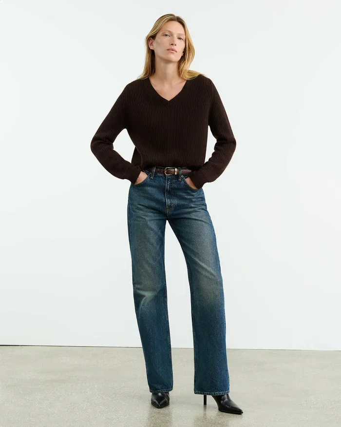 Women KORINA CASHMERE SWEATER Espresso Knits and Sweaters Nili Lotan