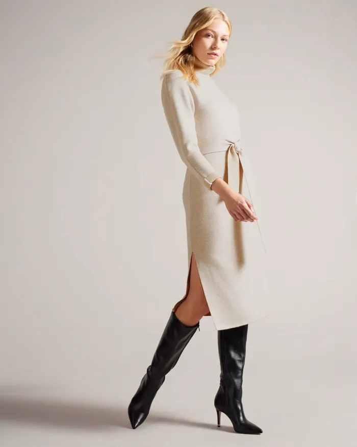 Women LARALEE 8211 Relaxed Fit Knitted Dress Natural Ted Baker Dresses Women LARALEE 8211 Relaxed Fit Knitted Dress Natural Ted Baker Dresses