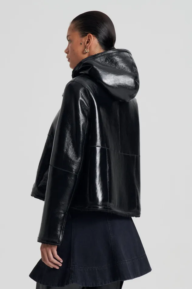 Women Leather Scanlan Theodore SHEARLING JACKET BLACKBLACK Women Leather Scanlan Theodore SHEARLING JACKET BLACKBLACK