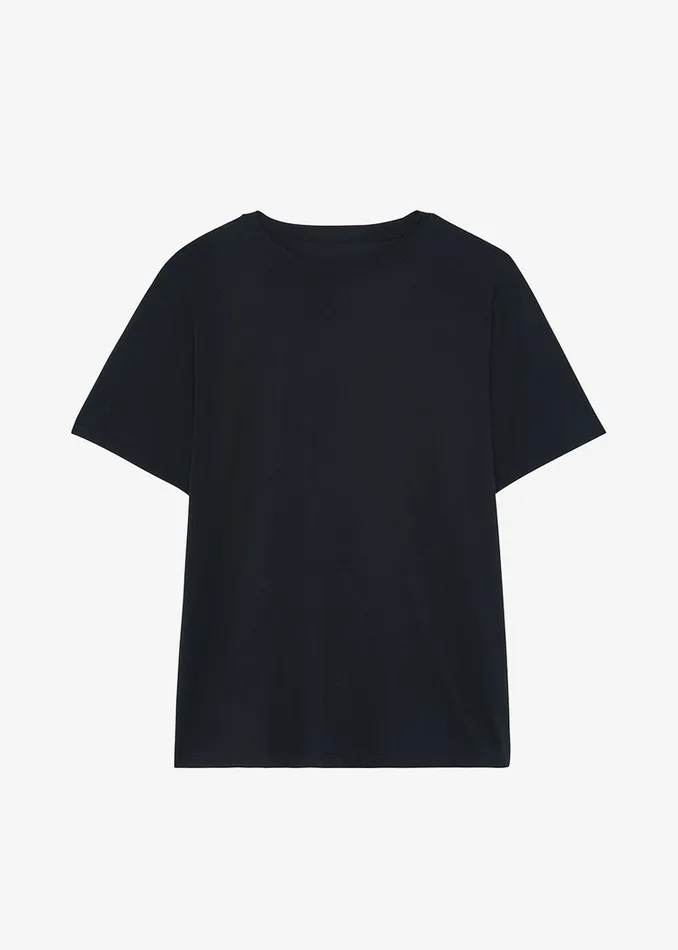 Women Lilou Simple Tee 8211 Black The Frankie Shop Tops