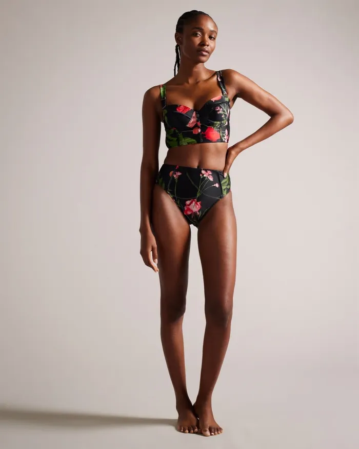Women LOESIY 8211 Floral High Waisted Bikini Bottom Black Ted Baker Swimwear and Beachwear Women LOESIY 8211 Floral High Waisted Bikini Bottom Black Ted Baker Swimwear and Beachwear