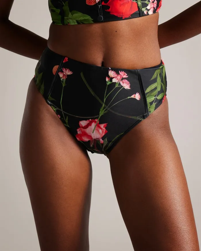 Women LOESIY 8211 Floral High Waisted Bikini Bottom Black Ted Baker Swimwear and Beachwear Women LOESIY 8211 Floral High Waisted Bikini Bottom Black Ted Baker Swimwear and Beachwear