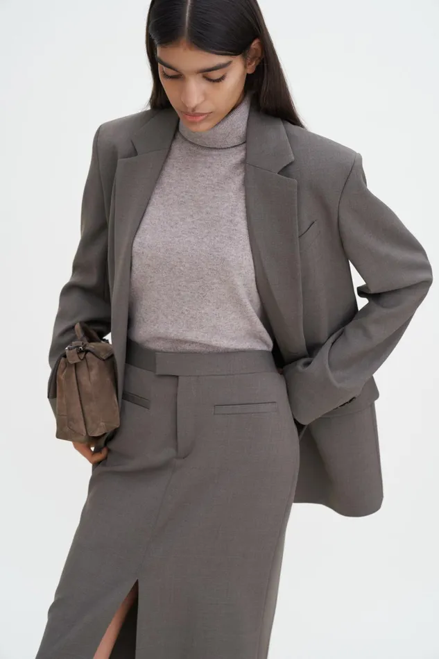 Women Long Tailored Skirt Driftwood Filippa K Skirts