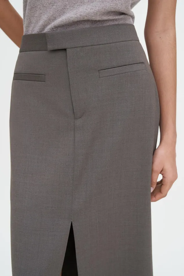 Women Long Tailored Skirt Driftwood Filippa K Skirts