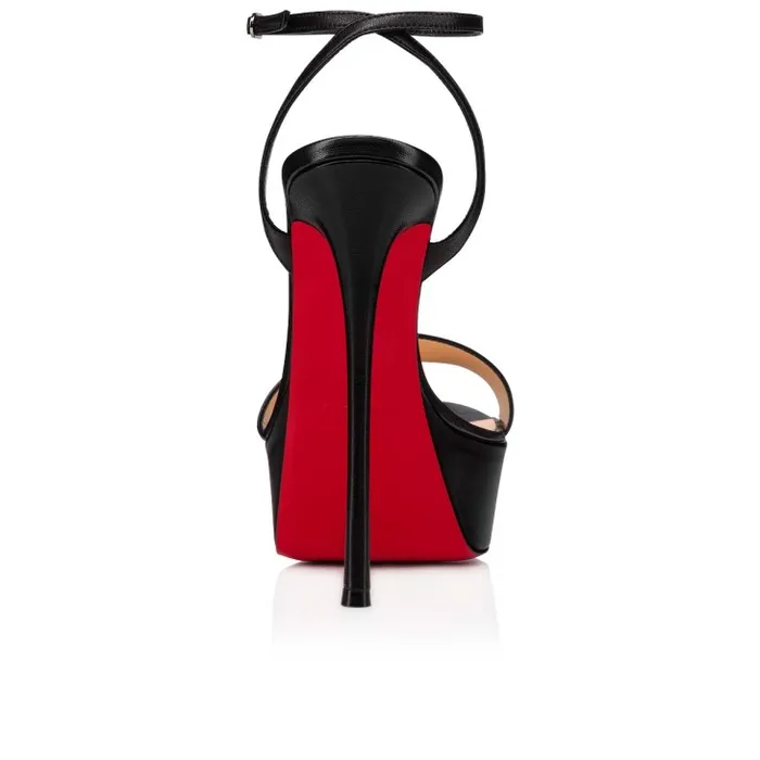 Women Loubi Queen Alta 150 Mm Sandals 8211 Nappa Leather 8211 Black Christian Louboutin Platforms