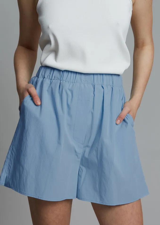 Women Lui Organic Cotton Boxer Short 8211 Blue The Frankie Shop Bottoms