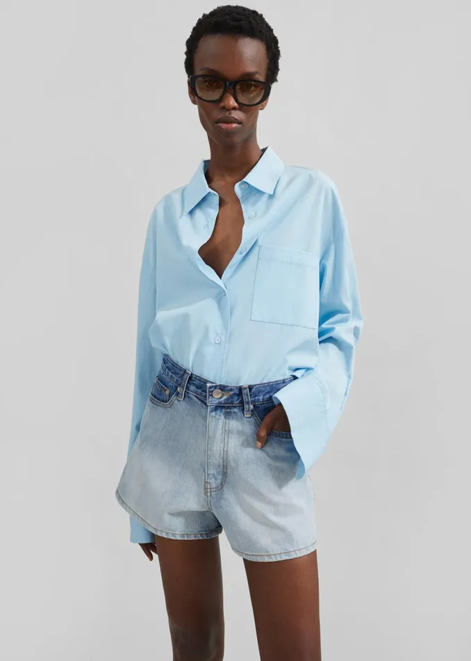 Women Lui Shirt 8211 Sky The Frankie Shop Tops