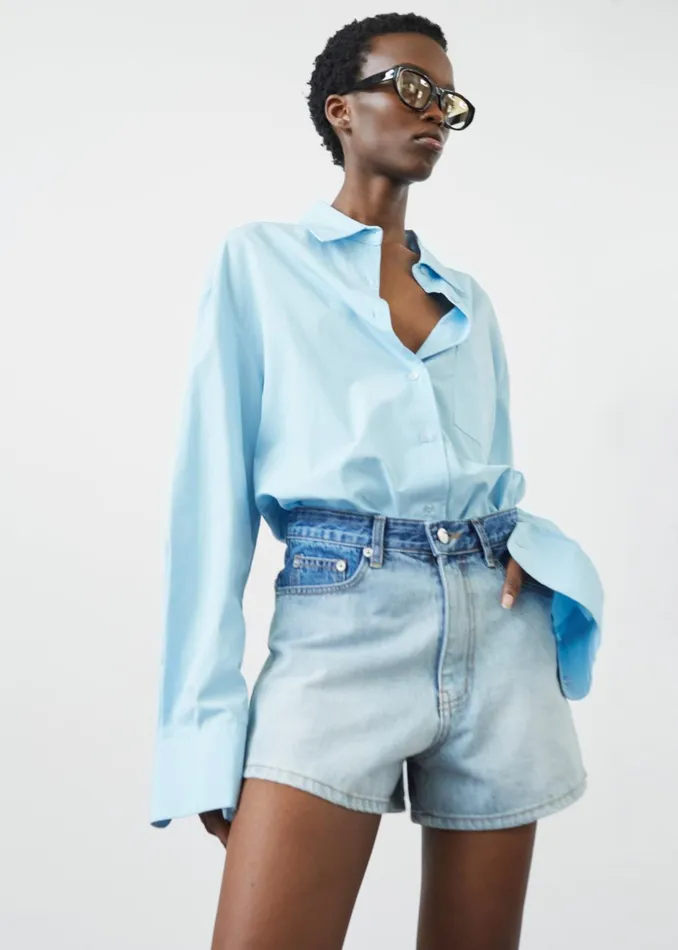 Women Lui Shirt 8211 Sky The Frankie Shop Tops