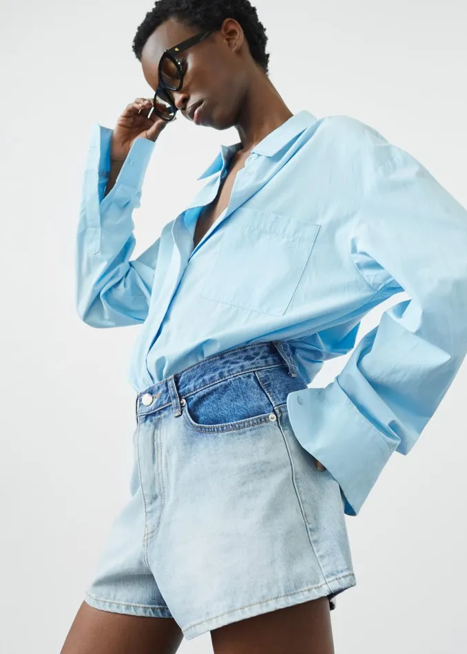 Women Lui Shirt 8211 Sky The Frankie Shop Tops