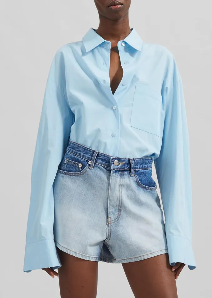 Women Lui Shirt 8211 Sky The Frankie Shop Tops