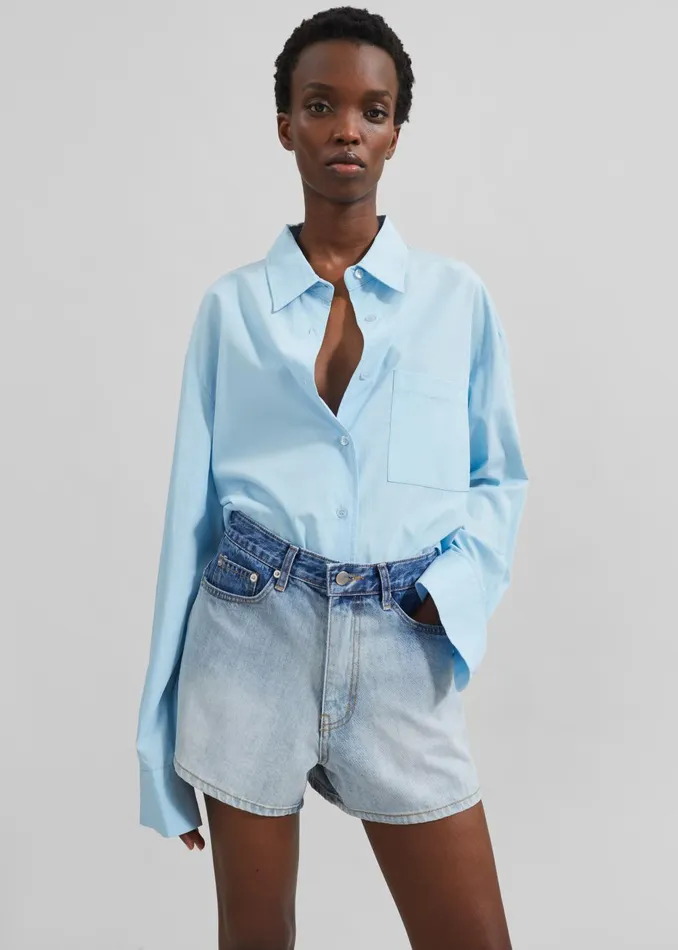 Women Lui Shirt 8211 Sky The Frankie Shop Tops