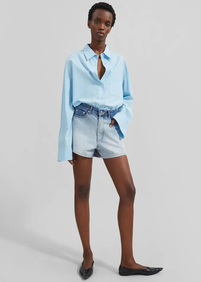 Women Lui Shirt 8211 Sky The Frankie Shop Tops