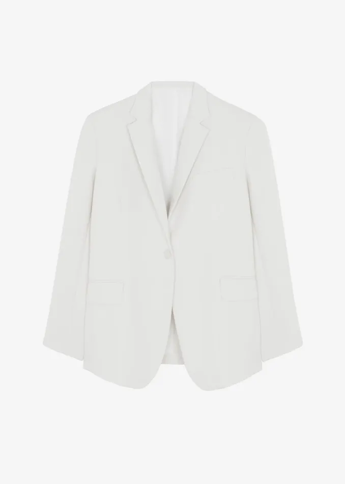 Women Lyra Oversized Blazer 8211 White The Frankie Shop Outerwear