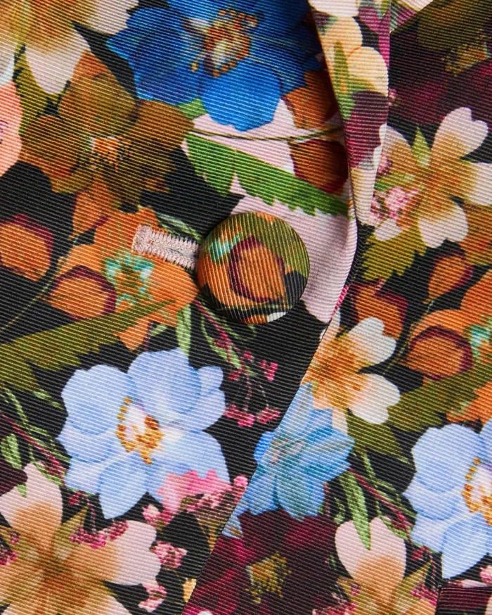 Women MADONIA 8211 Floral Single Breasted Tailored Blazer Black Ted Baker Coats and Jackets Women MADONIA 8211 Floral Single Breasted Tailored Blazer Black Ted Baker Coats and Jackets