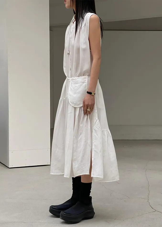 Women Maela Button Up Midi Dress 8211 White The Frankie Shop Dresses