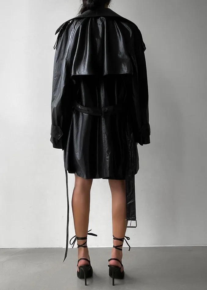 Women Manila Oversized Trench 8211 Black The Frankie Shop Outerwear