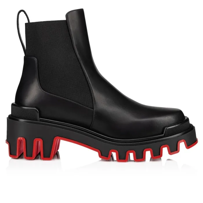 Women Marchacroche Dune Boots 8211 Calf Leather 8211 Black Christian Louboutin Boots