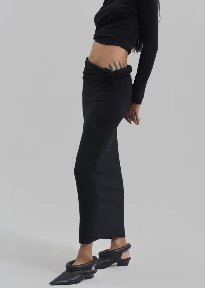 Women Margot Asymmetric Skirt 8211 Black The Frankie Shop Bottoms