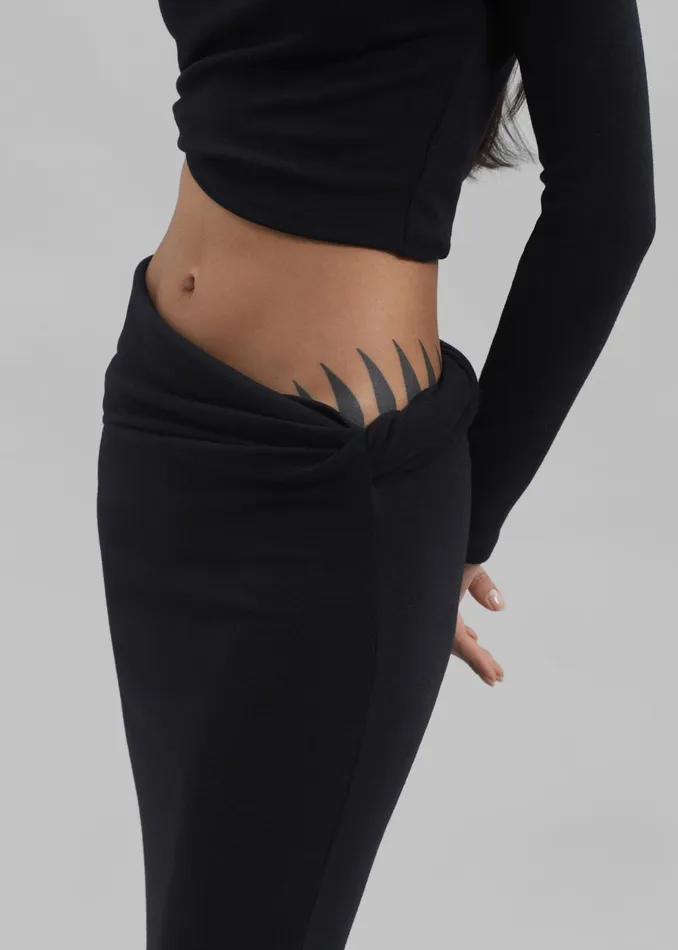Women Margot Asymmetric Skirt 8211 Black The Frankie Shop Bottoms