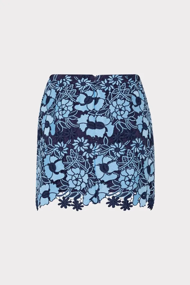 Women Matching Sets Milly Two Tone Floral Lace Mini Skirt Bluenavy Women Matching Sets Milly Two Tone Floral Lace Mini Skirt Bluenavy