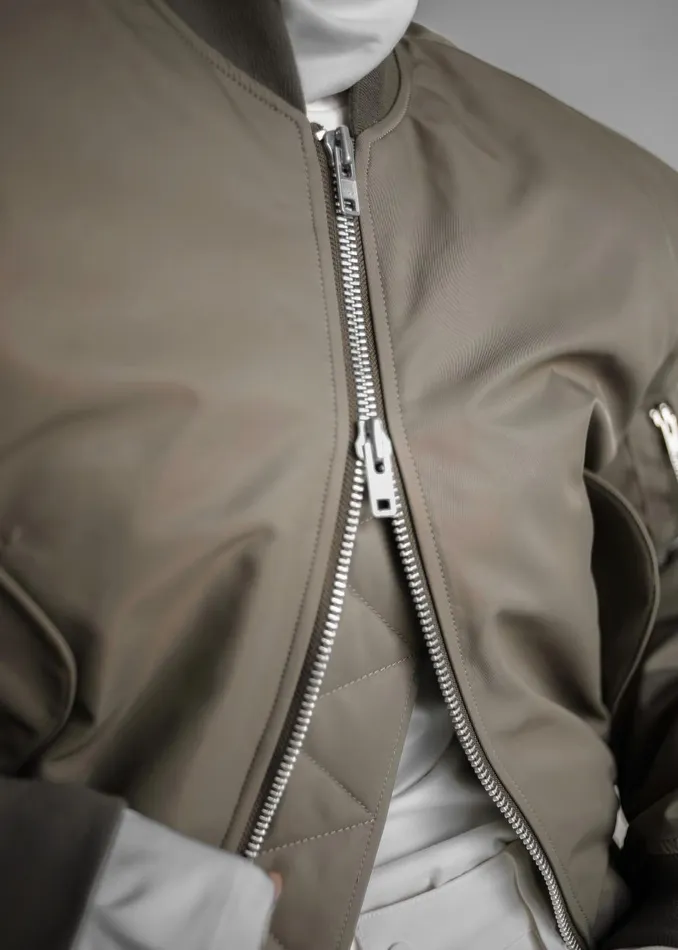 Women Mati Cropped Padded Bomber 8211 Olive The Frankie Shop Outerwear