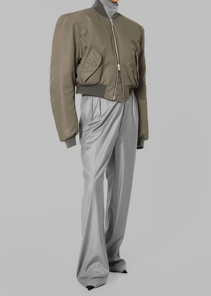Women Mati Cropped Padded Bomber 8211 Olive The Frankie Shop Outerwear