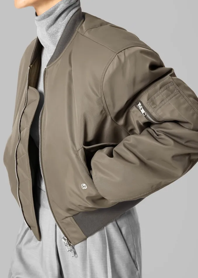 Women Mati Cropped Padded Bomber 8211 Olive The Frankie Shop Outerwear