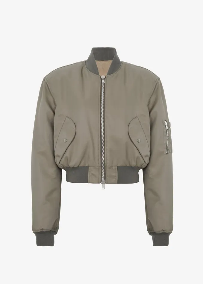Women Mati Cropped Padded Bomber 8211 Olive The Frankie Shop Outerwear