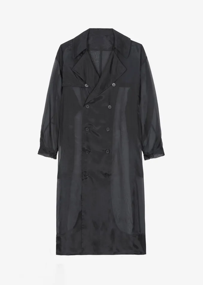 Women Mavis Oversized Sheer Trench 8211 Black The Frankie Shop Outerwear